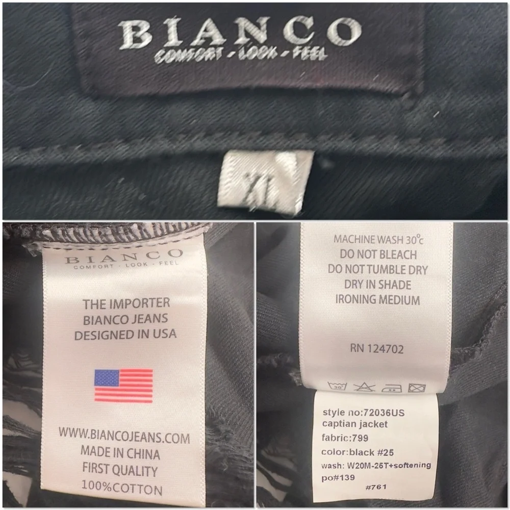 Bianco black distressed lightweight button front jacket - Picture 5 of 8